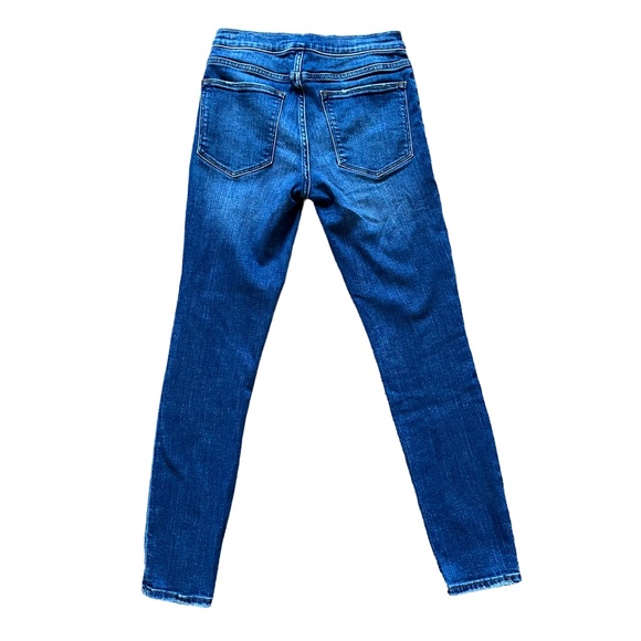 Frame Denim Le High Skinny Button Trim Jeans in Lupin Wash, Size 26 - Picture 3 of 11